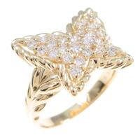 K18YG バタフライ ダイヤモンドリング