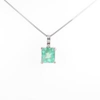 K18WG エメラルドネックレス