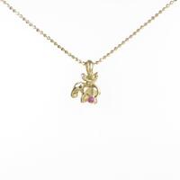 K18YG エレファント ルビーネックレス