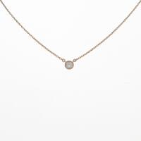 K10PG ソリティア ダイヤモンドネックレス