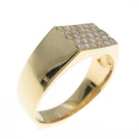 K18YG パヴェ ダイヤモンドリング