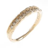 K18PG ハーフエタニティ ダイヤモンドリング