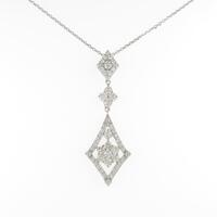 K18WG ダイヤモンドネックレス