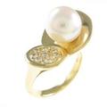 K18YG アコヤパールリング