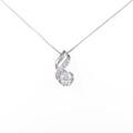 ヴァンドーム ダイヤモンドネックレス 0．186ct・H・VS2・3EXT