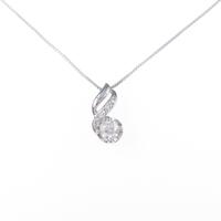 ヴァンドーム ダイヤモンドネックレス 0．186ct・H・VS2・3EXT