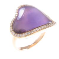 750PG ハート アメジストリング