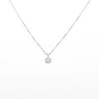 K10WG ソリティア ダイヤモンドネックレス