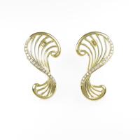 K18YG ダイヤモンドピアス