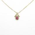 K18YG ルビーネックレス