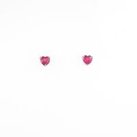 PT ハート ルビーピアス