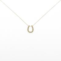 K18YG ホースシュー ダイヤモンドネックレス