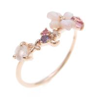 サマンサティアラ フラワー カラーストーンリング