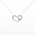 K10WG／K10PG ハート ダイヤモンドネックレス