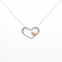 K10WG／K10PG ハート ダイヤモンドネックレス