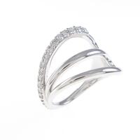 K18WG ダイヤモンドピンキーリング