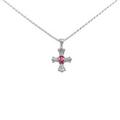 PT クロス ルビーネックレス
