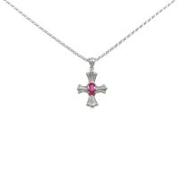 PT クロス ルビーネックレス