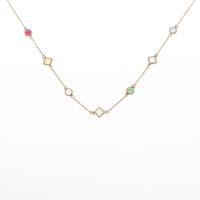 K10YG カラーストーンネックレス