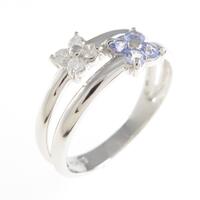 K14WG フラワー タンザナイトリング