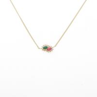 K18YG カラーストーンネックレス