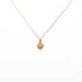 K18YG ハート シトリンネックレス