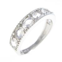 K18WG ムーンストーンリング