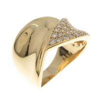 K18YG パヴェ ダイヤモンドリング