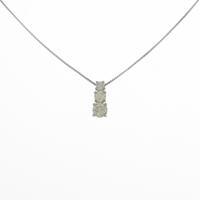 PT1000／PT スリーストーン ダイヤモンドネックレス