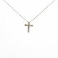 K18YG クロス ダイヤモンドネックレス