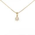 【新品】K18YG ソリティア ダイヤモンドネックレス 0．354ct・H・SI1・FAIR