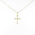 K18YG クロス ダイヤモンドネックレス