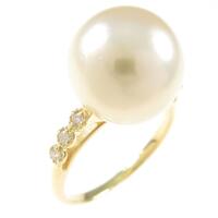 K18YG シロチョウパールリング