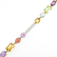 750YG／750WG カラーストーンブレスレット