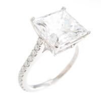 プラチナダイヤモンドリング 3．706ct・F・VS2・プリンセスカット
