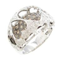 K18WG／K18BG ハート ダイヤモンドリング