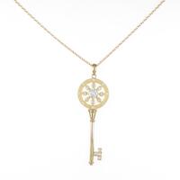 【新品】K18YG ダイヤモンドネックレス 0．305ct・F・SI1・GOOD