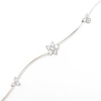 K18WG フラワー ダイヤモンドブレスレット