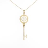【新品】K18YG ダイヤモンドネックレス 0．272ct・G・SI1・GOOD