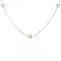 K18WG ダイヤモンドネックレス