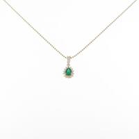 K18YG／750YG エメラルドネックレス