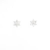 【リメイク】K18WG フラワー ダイヤモンドピアス