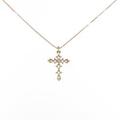 K18YG クロス ダイヤモンドネックレス
