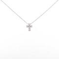 K18WG クロス ダイヤモンドネックレス