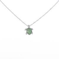 ポンテヴェキオ タートル グリーンガーネットネックレス