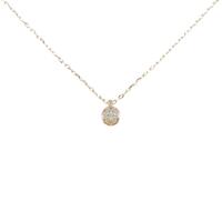 K18PG ソリティア ダイヤモンドネックレス