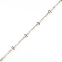 K18WG ハート ダイヤモンドブレスレット