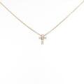 K18PG クロス ダイヤモンドネックレス