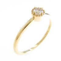 K18YG ソリティア ダイヤモンドリング