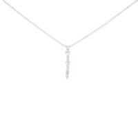 K18WG ハート ダイヤモンドネックレス